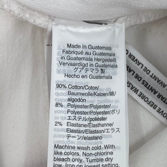 Madewell White Stretch Cali Demi-Boot Cut Jeans | Size 27 - Picture 5 of 9